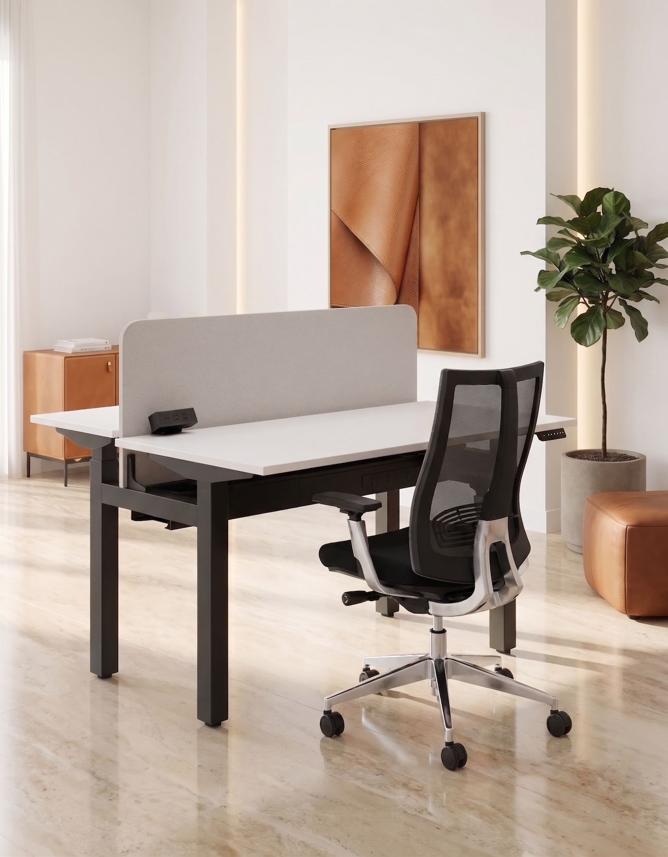 Apricot furniture in a Verve project